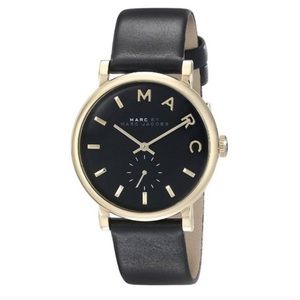 Marc Jacobs black and gold watch